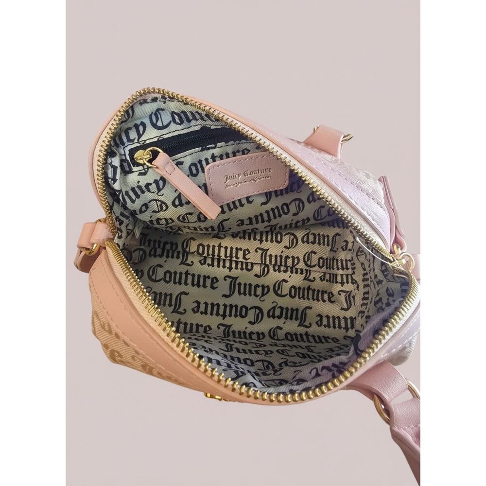 Juicy Couture Pink Diamond Semi Charmed Satchel Bowler Bag With Pouch NWT image 7